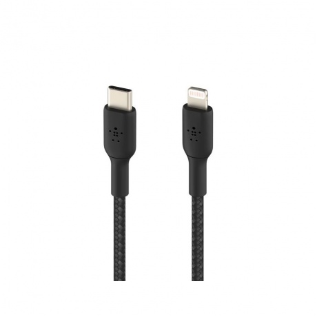 Кабель Belkin BoostCharge USB-C Braided Cable with Lightning Connector черный - фото 3