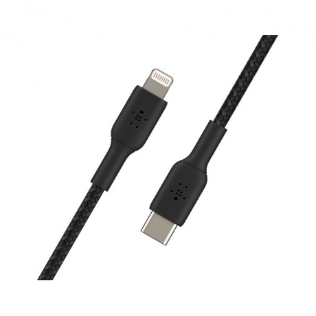 Кабель Belkin BoostCharge USB-C Braided Cable with Lightning Connector черный - фото 4