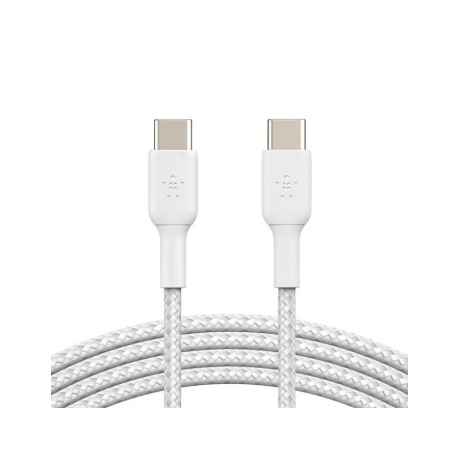 Кабель Belkin BoostCharge USB-C to USB-C Braided Cable. Длина: 1м. белый - фото 1