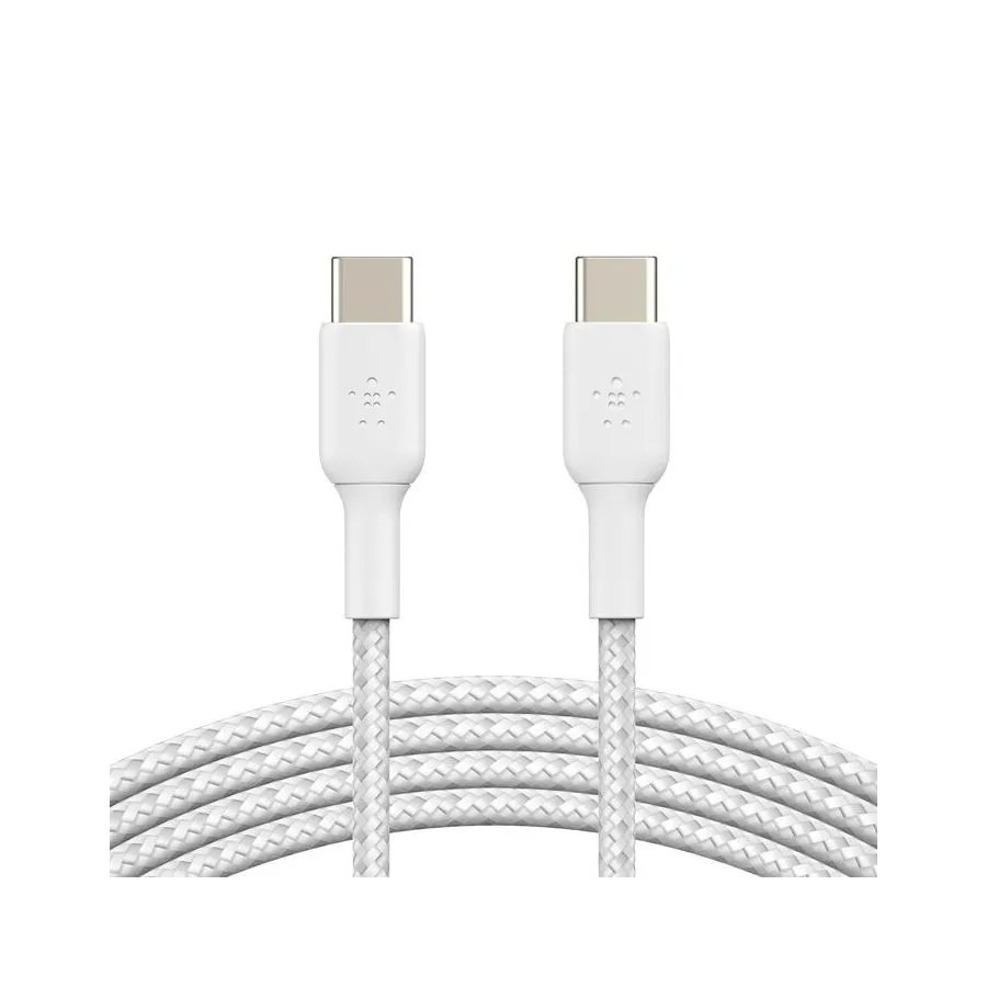 Кабель Belkin BoostCharge USB-C to USB-C Braided Cable. Длина: 1м. белый - фото 1