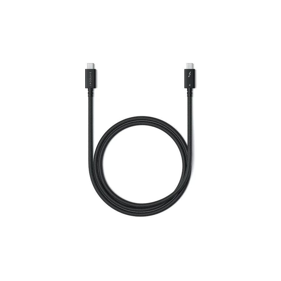 Кабель Satechi Thunderbolt 4 Pro Cable. Длина: 1м. Цвет: черный кабель sata 3 0 2 шт компл 40 см sata 3 0 iii sata3 кабель для передачи данных прямой шнур кабель sas двухканальный кабель для передачи данных на жестк
