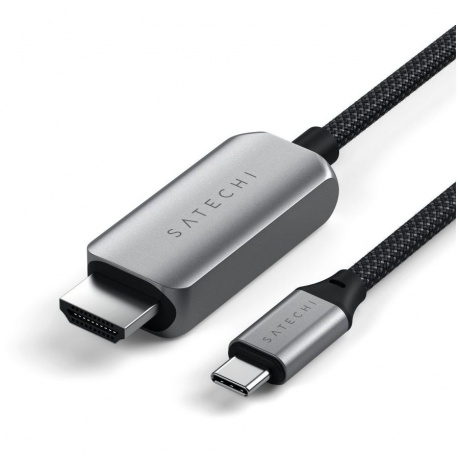 Кабель Satechi USB-C To HDMI 2.1 8K Cable. Цвет: серый космос - фото 2