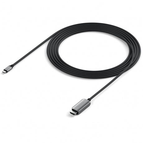 Кабель Satechi USB-C To HDMI 2.1 8K Cable. Цвет: серый космос - фото 3
