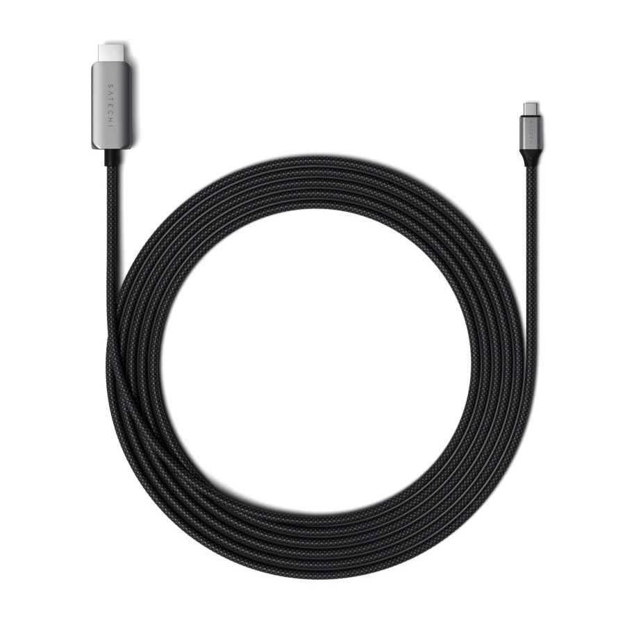 Кабель Satechi USB-C To HDMI 2.1 8K Cable. Цвет: серый космос кабель удлинитель ugreen hd151 40447 hdmi 8k black