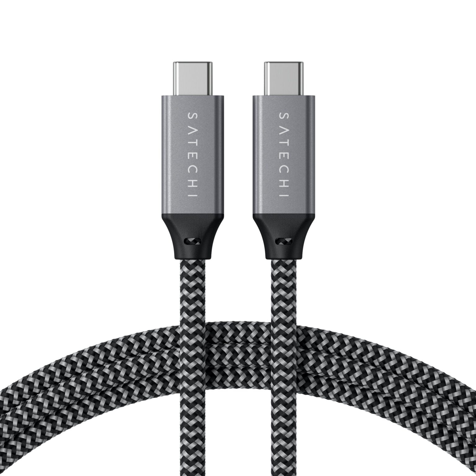 Кабель Satechi USB4 C to C длина 80 см. Цвет: серый космос кабель satechi usb4 pro cable длина 1 2м цвет серый космос
