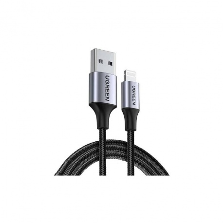 Кабель UGREEN  US199 (60156)  Lightning to USB-A 2.0 Cable черный - фото 1