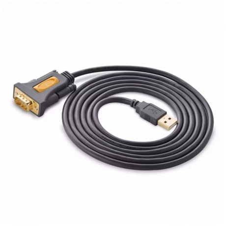 Кабель UGREEN CR104 (20210) USB 2.0 A To DB9 RS-232 Male серый - фото 3