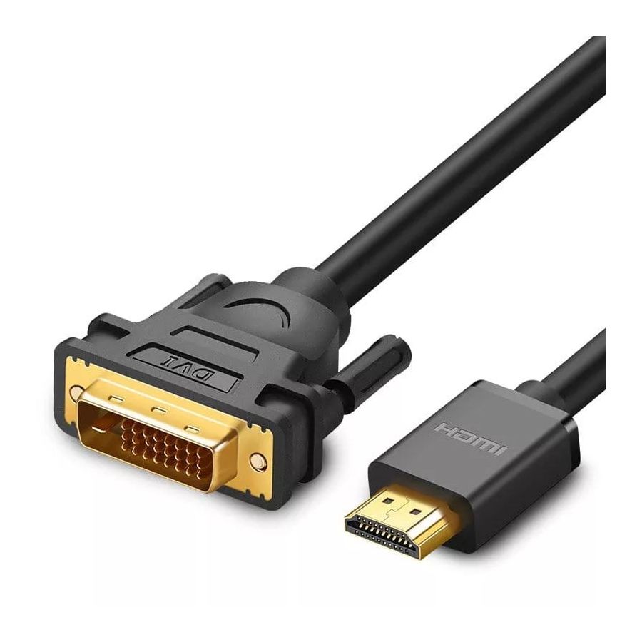 Кабель UGREEN HD106 (11150) HDMI Male To DVI(24+1) Round Cable черный