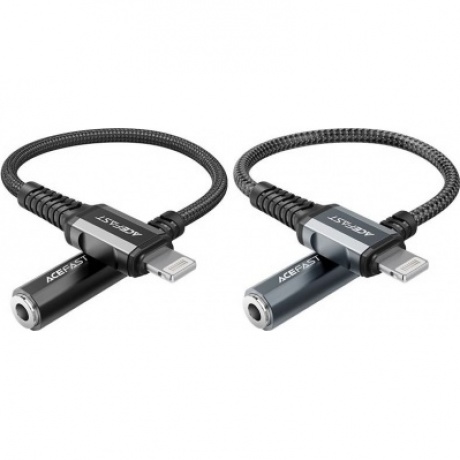 Кабель адаптер ACEFAST C1-05 Lightning to DC3.5  черный - фото 3