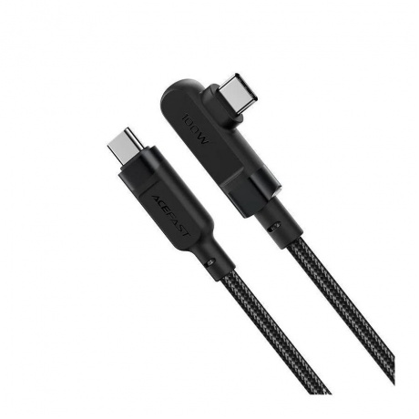 Кабель угловой ACEFAST C5-03 USB-C to USB-C 100W right angled черный - фото 2