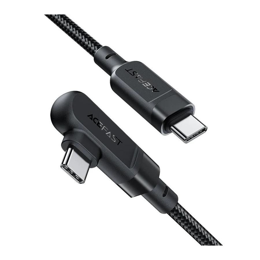 Кабель угловой ACEFAST C5-03 USB-C to USB-C 100W right angled черный кабель сетевой lyambda lh 03 bk