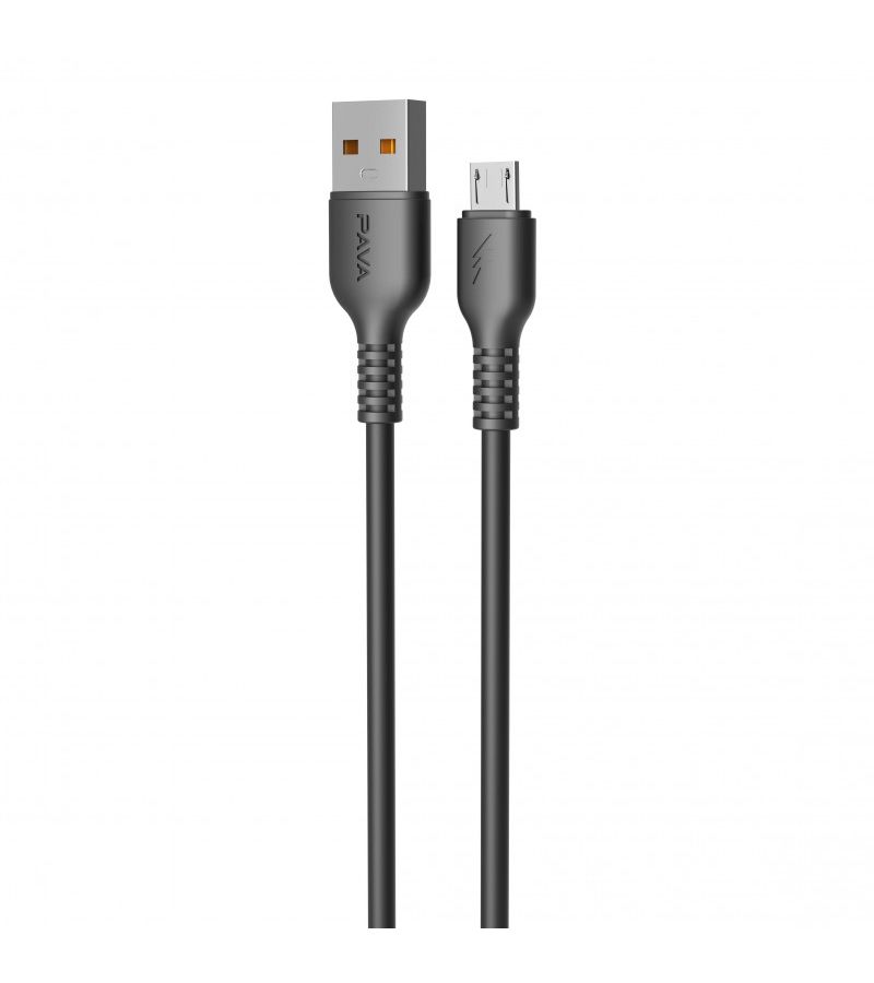 Дата-кабель PAVAREAL PA-DC73M, USB-Micro 5А, черный удлинительный кабель micro usb 5 в 2 а адаптер питания удлинительный шнур micro usb 1 м 3 м 5 м для ip камер электронных продуктов