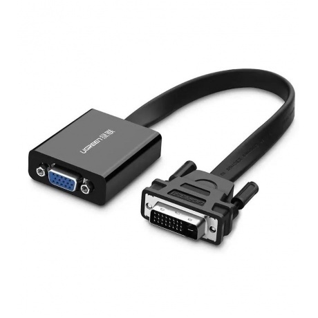 

Адаптер UGREEN DVI-D to VGA Active Converter Flat Cable MM108 (Black) 40259