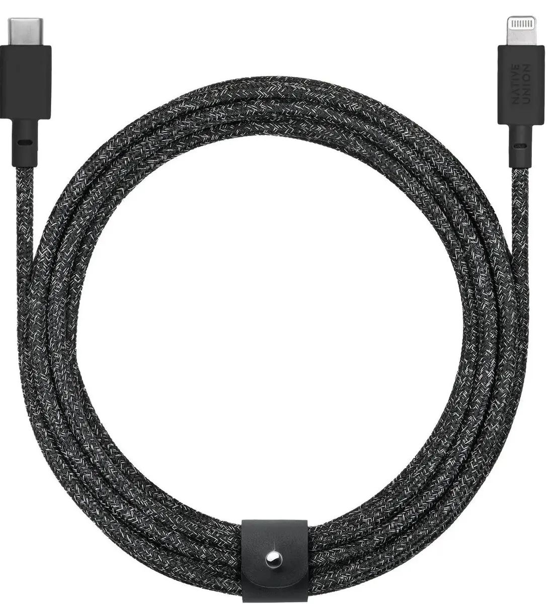 Кабель Type C - Lightning MFI 3m Native Union Belt Cable серый адаптер для ноутбука native union smart hub slate type c серый