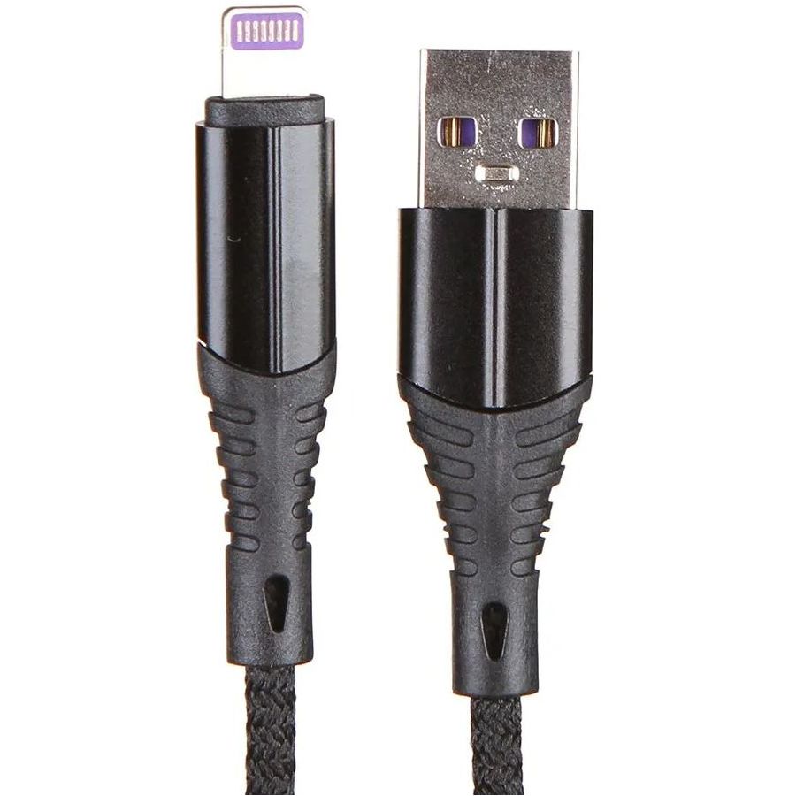 цена Кабель Zibelino USB-A - Lightning 2m ZDNC-APL-2M-BLK 2.1А черный