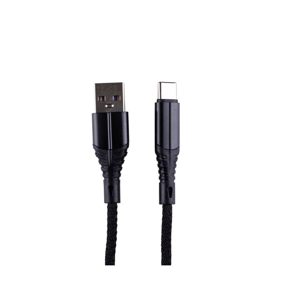 Кабель Zibelino USB-A - Type C 2m ZDNC-TYPEC-2M-BLK 2.1А черный полностью черный супермягкий нейлоновый кабель ofc для наушников sennheiser hd599 hd569 hd 560s hd559 hd560s