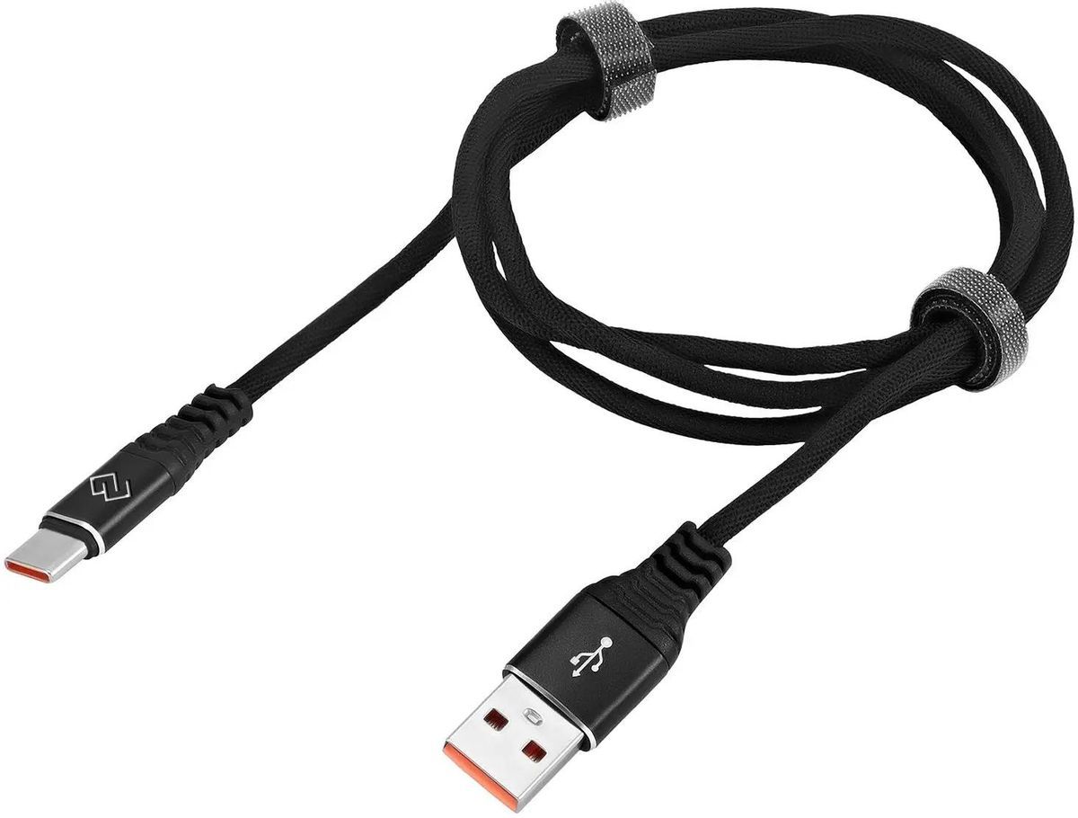 Кабель Digma DG-USBA-С-2M-27W USB (m)-USB Type-C (m) 2м черный - фото 1