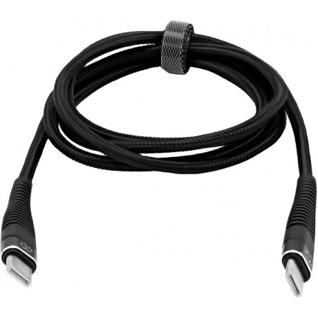 Кабель Digma DG-USBС-C-1M-100W USB Type-C (m)-USB Type-C (m) 1м черный - фото 2
