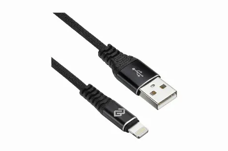 Кабель Digma LIGHT-3M-BRAIDED-BLK USB (m)-Lightning (m) 3м черны...