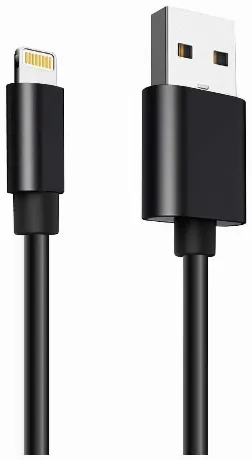 Кабель Ginzzu GC-501B USB (m)-Lightning (m) 1м черный