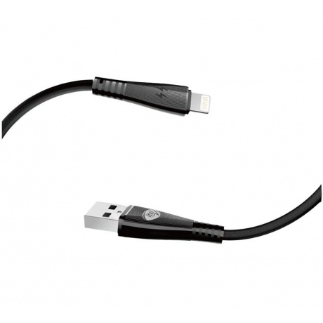Кабель Itel L21s(ICD-L21s) USB (m)-Lightning (m) 1м черный (упак.:1шт) - фото 1