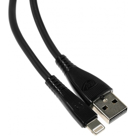Кабель Itel L21s(ICD-L21s) USB (m)-Lightning (m) 1м черный (упак.:1шт) - фото 3