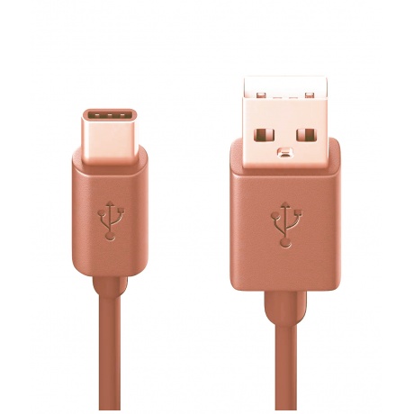 Кабель mObility USB – Type-C, лапки, коричневый