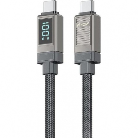 Кабель для мобильных устройств Wekome Type-C to Type-C 100W WDC-41 (Цифровой дисплей)
