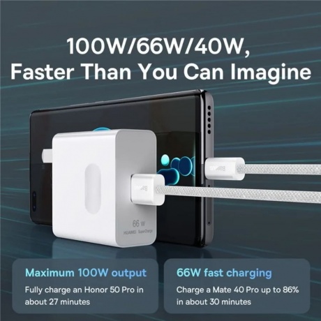 Кабель Baseus Dynamic 2m White (CALD000702) - фото 3