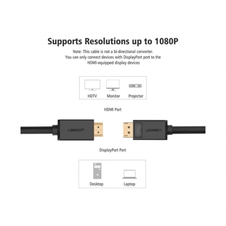Кабель UGREEN DP101-10239 Black (10239) - фото 5