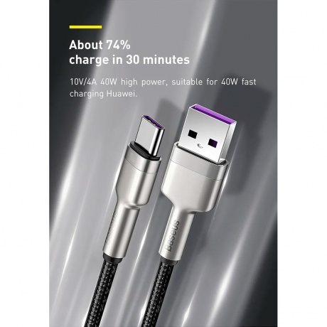 Кабель Baseus Cafule 1m White (CAKF000102) - фото 3