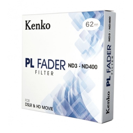 Фильтр Нейтрально-серый KENKO 62S PL FADER с переменной плотностью ND3-ND400 - фото 3