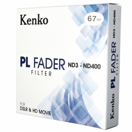 Фильтр Нейтрально-серый KENKO 67S PL FADER с переменной плотностью ND3-ND400 - фото 3