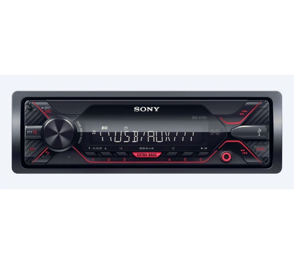 Автомагнитола Sony DSX-A110U 1DIN 4x55Вт автомагнитола prology gt 160 1din 4x55вт v4 2 пду prgt160