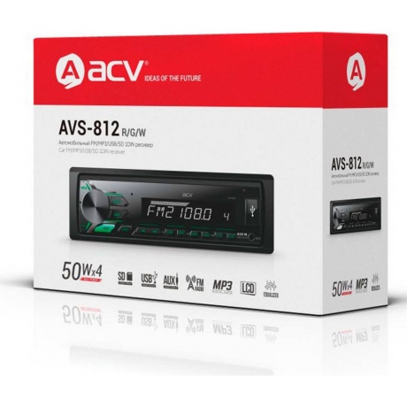 Автомагнитола ACV AVS-812R 1DIN 4x50Вт - фото 7