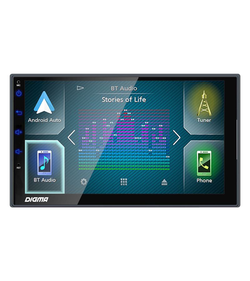 Автомагнитола Digma DCR-610 2DIN 4x50Вт новый сенсорный экран witblue для планшета 7 дюймов digma plane 7700t 4g ps1127pl сенсорная панель дигитайзер сменный стеклянный датчик