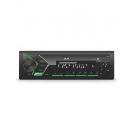

Автомагнитола ACV AVS-814BG 1din/зеленая/Bluetooth/USB/AUX/SD/FM/4*50