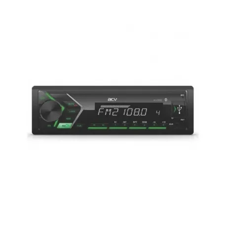 Автомагнитола ACV AVS-814BG 1din/зеленая/Bluetooth/USB/AUX/SD/FM...