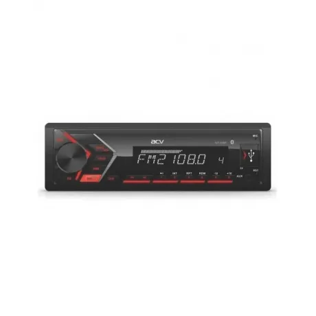 Автомагнитола ACV AVS-814BR 1din/красная/Bluetooth/USB/AUX/SD/FM...