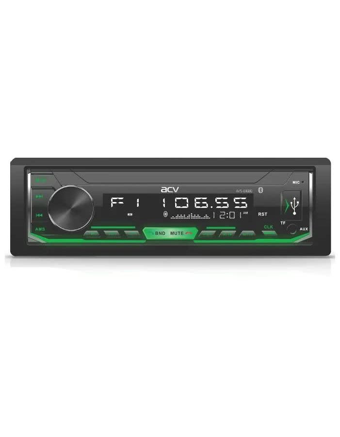 Автомагнитола ACV AVS-816BG 1din/зеленая/Bluetooth/USB/AUX/SD/FM/4*50, размер 1 DIN - фото 1