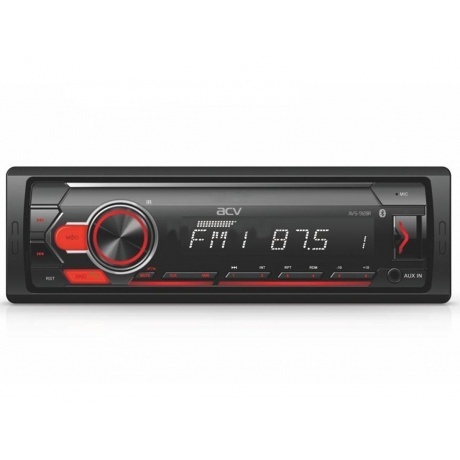 

Автомагнитола ACV AVS-912BR (1din/красная/Bluetooth/USB/AUX/SD/FM/4*50)
