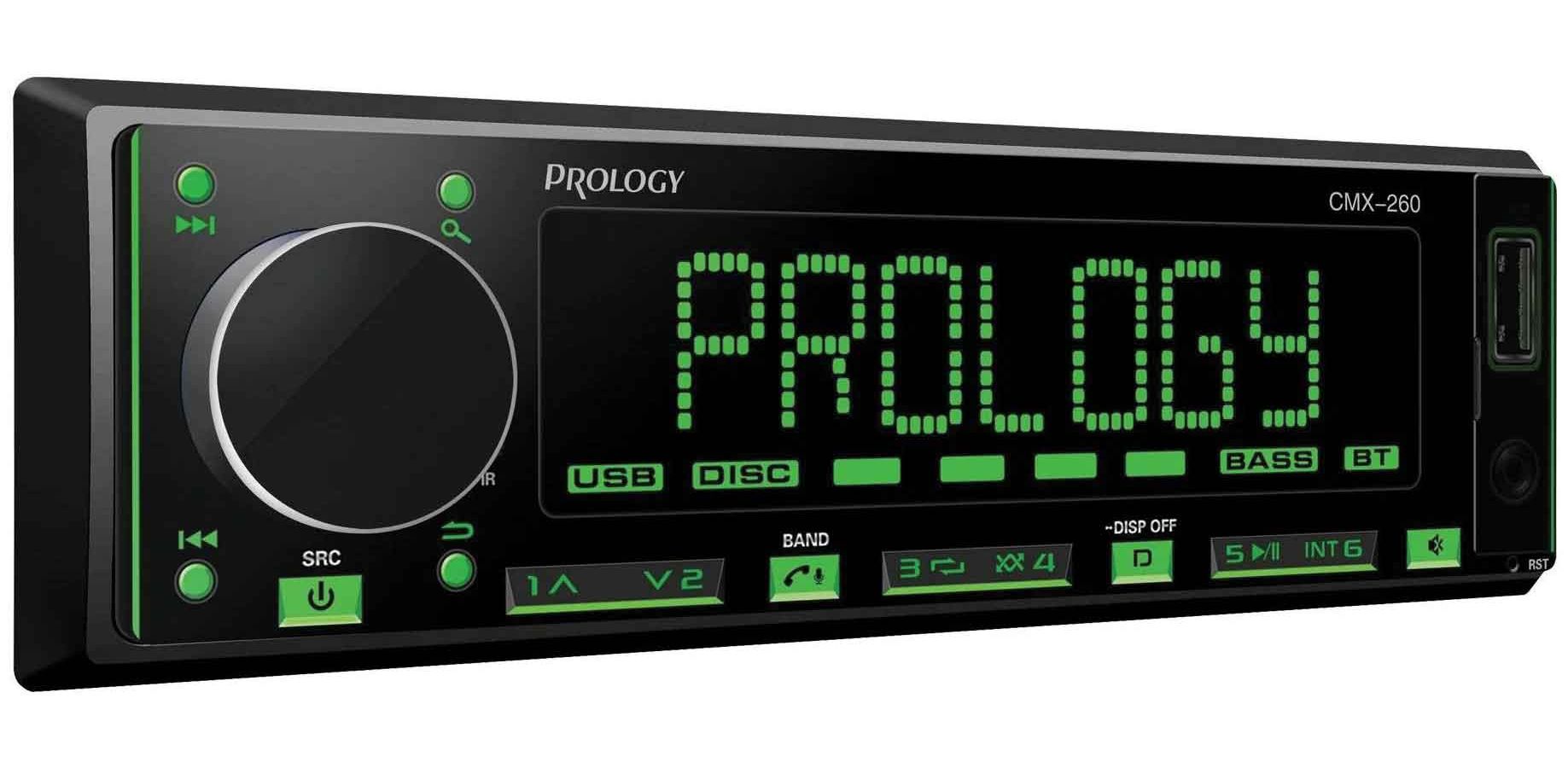 Автомагнитола Prology CMX-260 FM/USB ресивер fm transmitter modulator bluetooth 5 0 handsfree car kit audio mp3 car wireless fm transmitter mp3 player dual qc3 0 usb charger