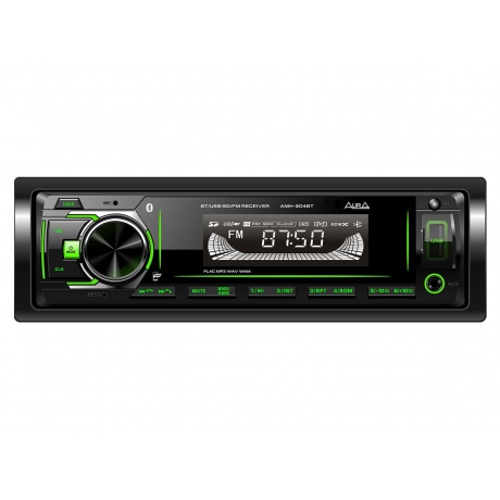 Автомагнитола AURA AMH-204BT USB/SD зеленая подсветка - фото 3