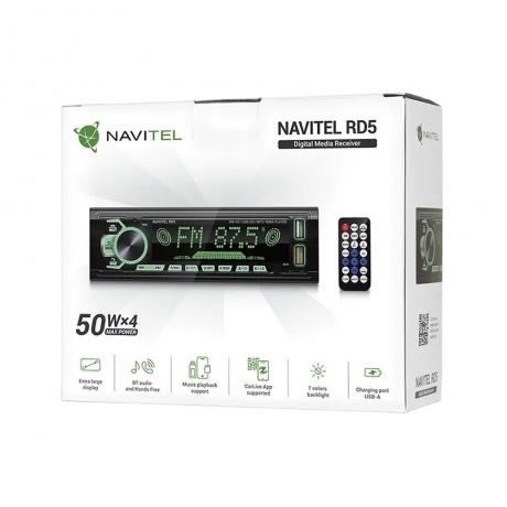 Автомагнитола Navitel RD5 1DIN 4x50Вт ПДУ - фото 10