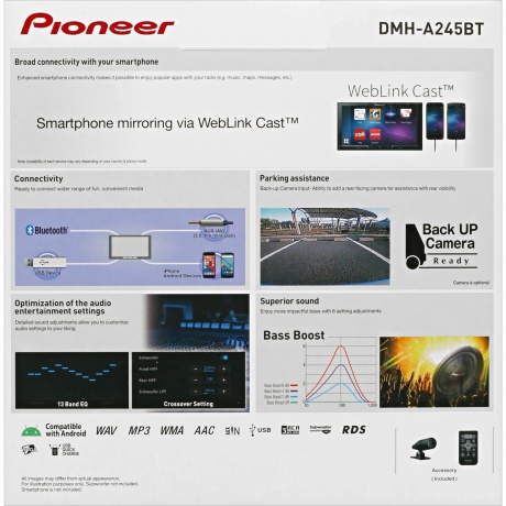 Автомагнитола Pioneer AVH-A245BT 2DIN 4x50Вт 6.2" - фото 11