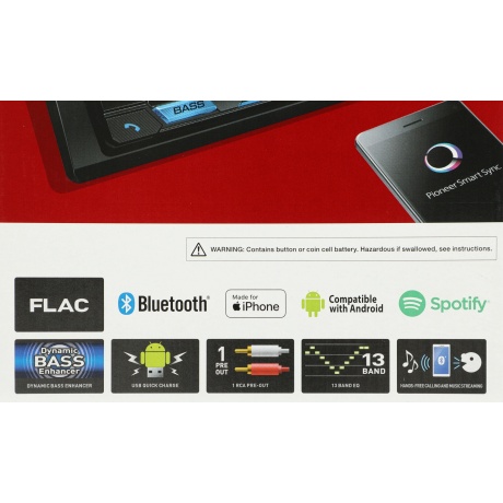 Автомагнитола Pioneer MVH-S325BT 1DIN 4x50Вт 1 ПДУ RDS - фото 18