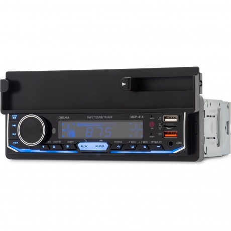 Автомагнитола Digma MCP-414 1DIN 4x45Вт v5.0 USB 2.0 AUX 4 ПДУ - фото 2