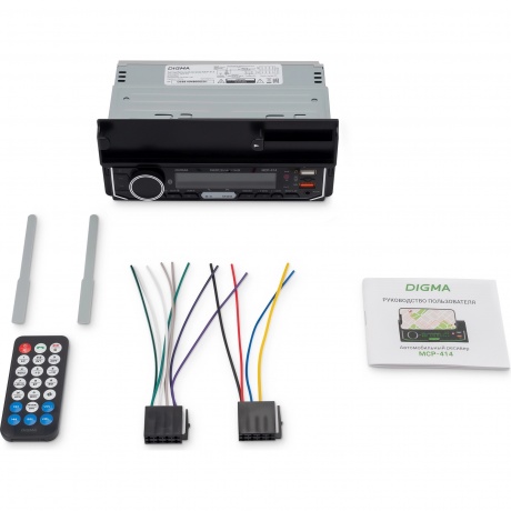 Автомагнитола Digma MCP-414 1DIN 4x45Вт v5.0 USB 2.0 AUX 4 ПДУ - фото 10