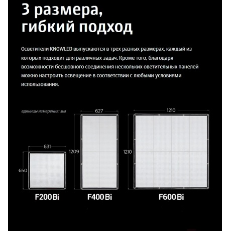 Комплект светодиодных осветителей Godox Knowled F200Bi K2 - фото 25