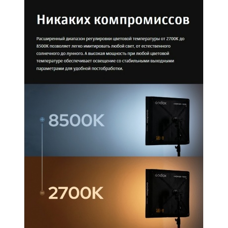 Комплект светодиодных осветителей Godox Knowled F200Bi K2 - фото 26